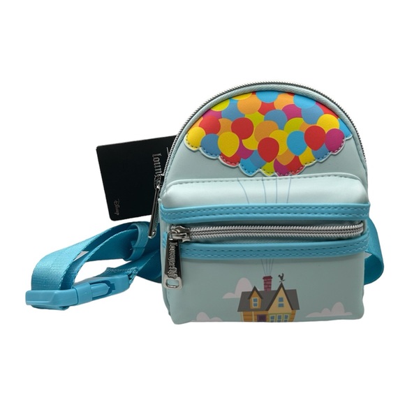 NWT Loungefly Disney Pixar Up Carl's House & Balloons Wristlet Fanny Pack Bag - Picture 2 of 12